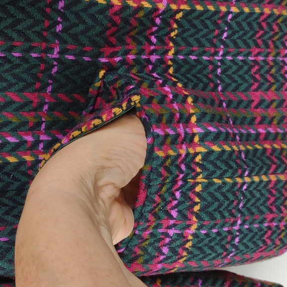 Pendleton Petite 100% Wool Fully Lined Single Button LS Plaid Blazer Jacket Sz 6 - Picture 7 of 12